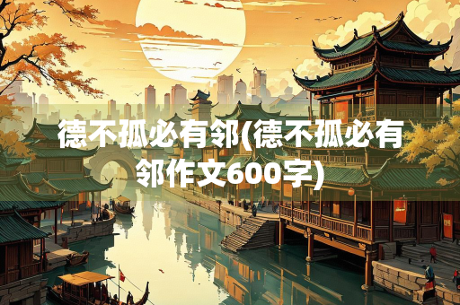 德不孤必有邻(德不孤必有邻作文600字)