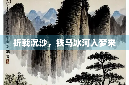 折戟沉沙，铁马冰河入梦来