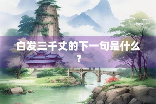 白发三千丈的下一句是什么？