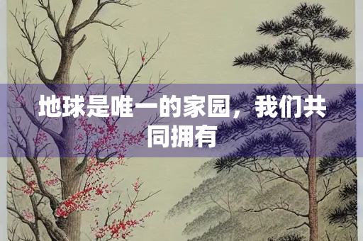 地球是唯一的家园，我们共同拥有