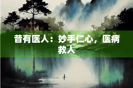昔有医人：妙手仁心，医病救人