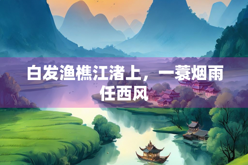 白发渔樵江渚上，一蓑烟雨任西风