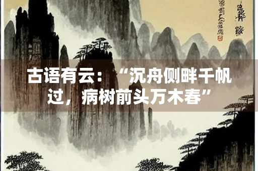 古语有云：“沉舟侧畔千帆过，病树前头万木春”