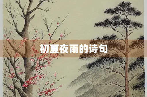 初夏夜雨的诗句