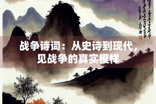 战争诗词：从史诗到现代，见战争的真实模样