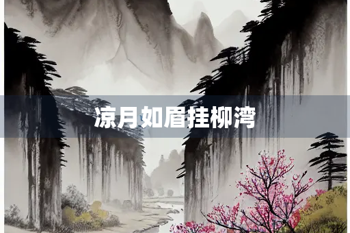 凉月如眉挂柳湾