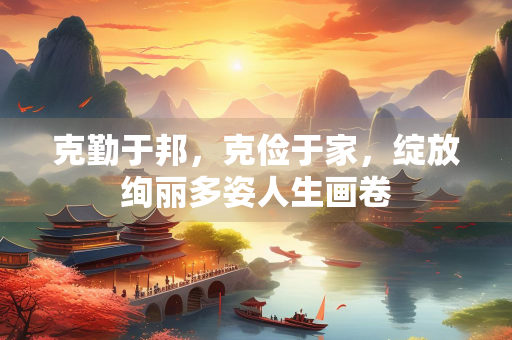 克勤于邦，克俭于家，绽放绚丽多姿人生画卷