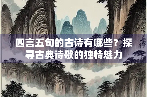 四言五句的古诗有哪些？探寻古典诗歌的独特魅力