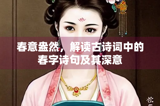 春意盎然，解读古诗词中的春字诗句及其深意