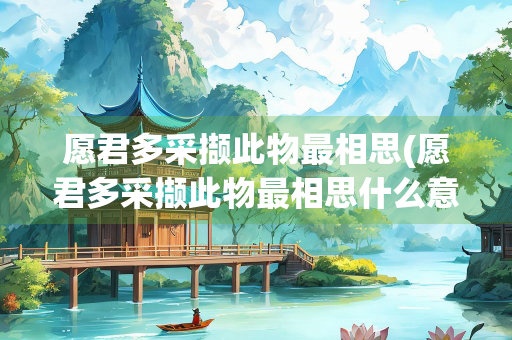 愿君多采撷此物最相思(愿君多采撷此物最相思什么意思)