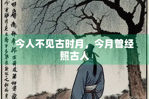 今人不见古时月，今月曾经照古人