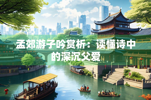 孟郊游子吟赏析：读懂诗中的深沉父爱