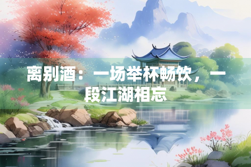 离别酒：一场举杯畅饮，一段江湖相忘