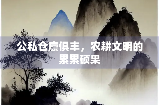 公私仓廪俱丰，农耕文明的累累硕果