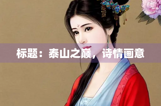 标题：泰山之巅，诗情画意