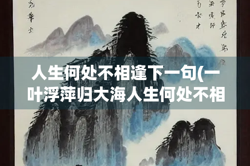 人生何处不相逢下一句(一叶浮萍归大海人生何处不相逢下一句)