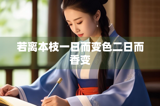 若离本枝一日而变色二日而香变