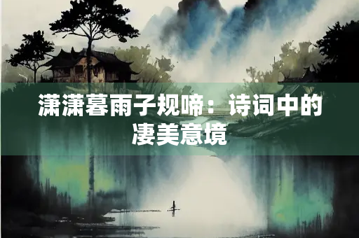 潇潇暮雨子规啼：诗词中的凄美意境