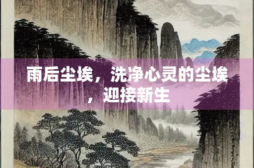 雨后尘埃，洗净心灵的尘埃，迎接新生