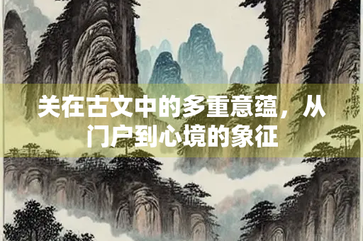 关在古文中的多重意蕴，从门户到心境的象征