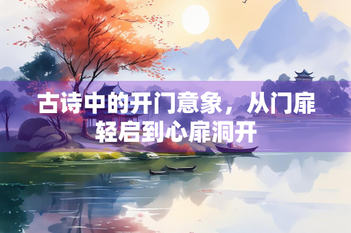 古诗中的开门意象，从门扉轻启到心扉洞开