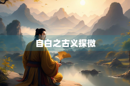 自白之古义探微