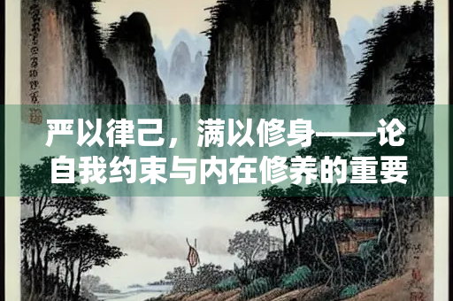 严以律己，满以修身——论自我约束与内在修养的重要性