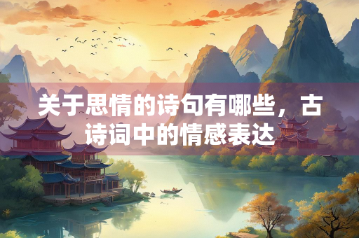 关于思情的诗句有哪些，古诗词中的情感表达