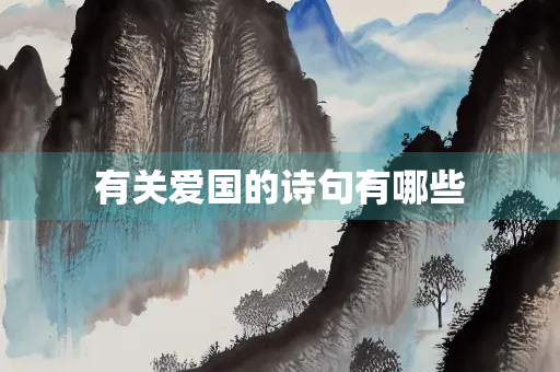 有关爱国的诗句有哪些