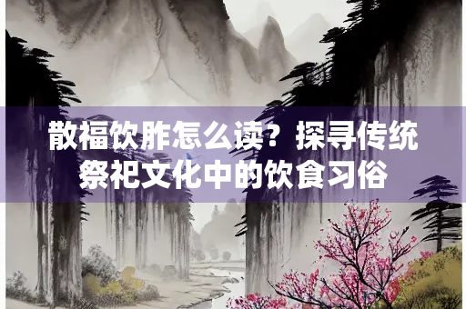 散福饮胙怎么读？探寻传统祭祀文化中的饮食习俗