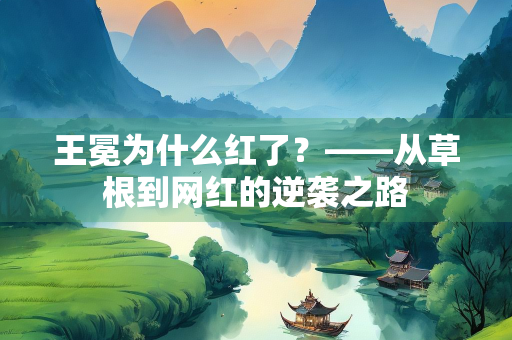 王冕为什么红了？——从草根到网红的逆袭之路