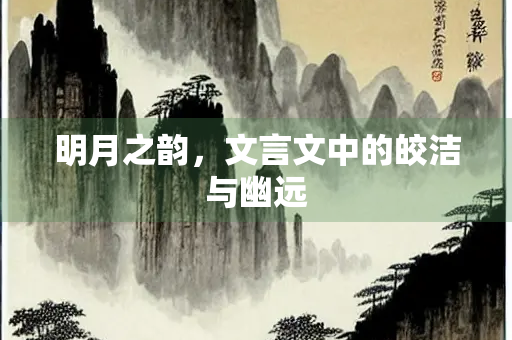 明月之韵，文言文中的皎洁与幽远