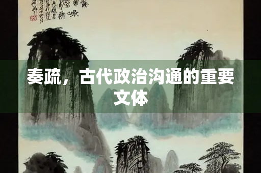奏疏,古代政治沟通的重要文体 奏疏,古代政治沟通的重要文体