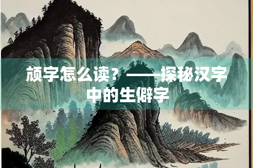 颃字怎么读？——探秘汉字中的生僻字