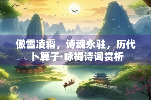 傲雪凌霜，诗魂永驻，历代卜算子·咏梅诗词赏析