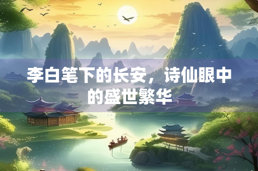 李白笔下的长安，诗仙眼中的盛世繁华