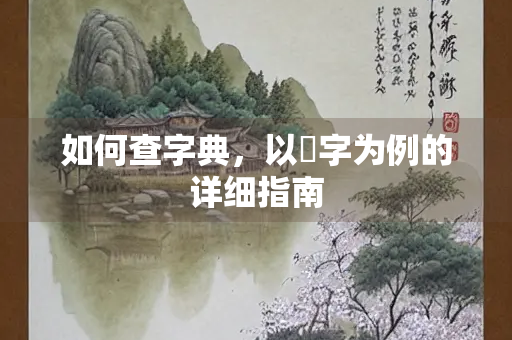 如何查字典，以迵字为例的详细指南