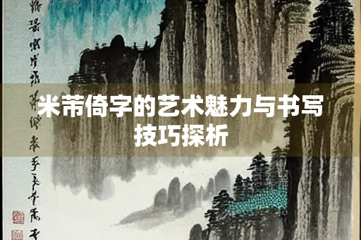 米芾倚字的艺术魅力与书写技巧探析