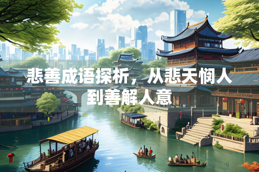 悲善成语探析，从悲天悯人到善解人意