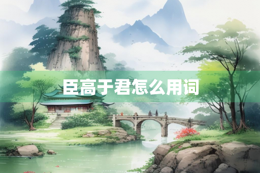 臣高于君怎么用词