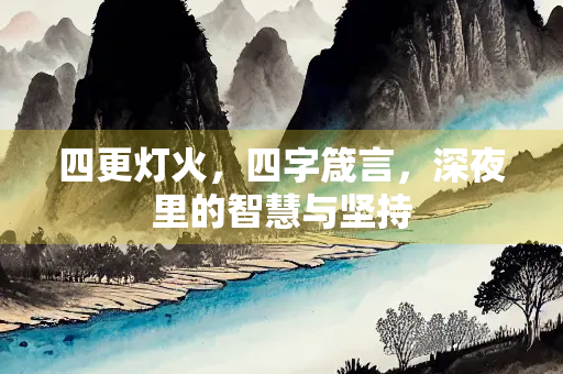 四更灯火，四字箴言，深夜里的智慧与坚持