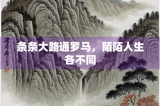 条条大路通罗马，陌陌人生各不同