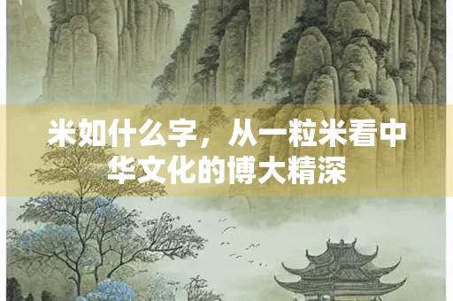 米如什么字，从一粒米看中华文化的博大精深