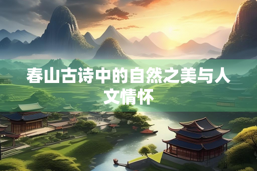 春山古诗中的自然之美与人文情怀