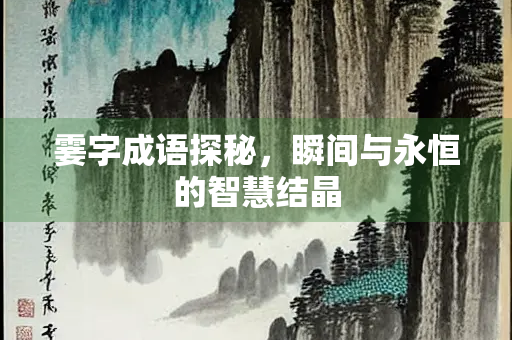 霎字成语探秘，瞬间与永恒的智慧结晶