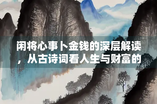 闲将心事卜金钱的深层解读，从古诗词看人生与财富的哲思