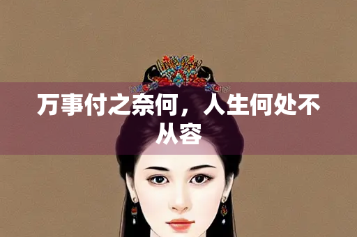 万事付之奈何，人生何处不从容