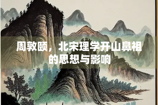 周敦颐，北宋理学开山鼻祖的思想与影响