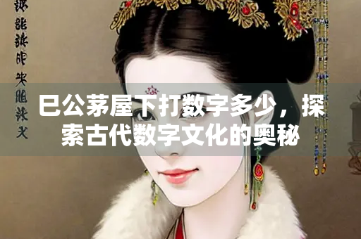 巳公茅屋下打数字多少，探索古代数字文化的奥秘