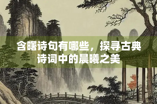 含曙诗句有哪些，探寻古典诗词中的晨曦之美